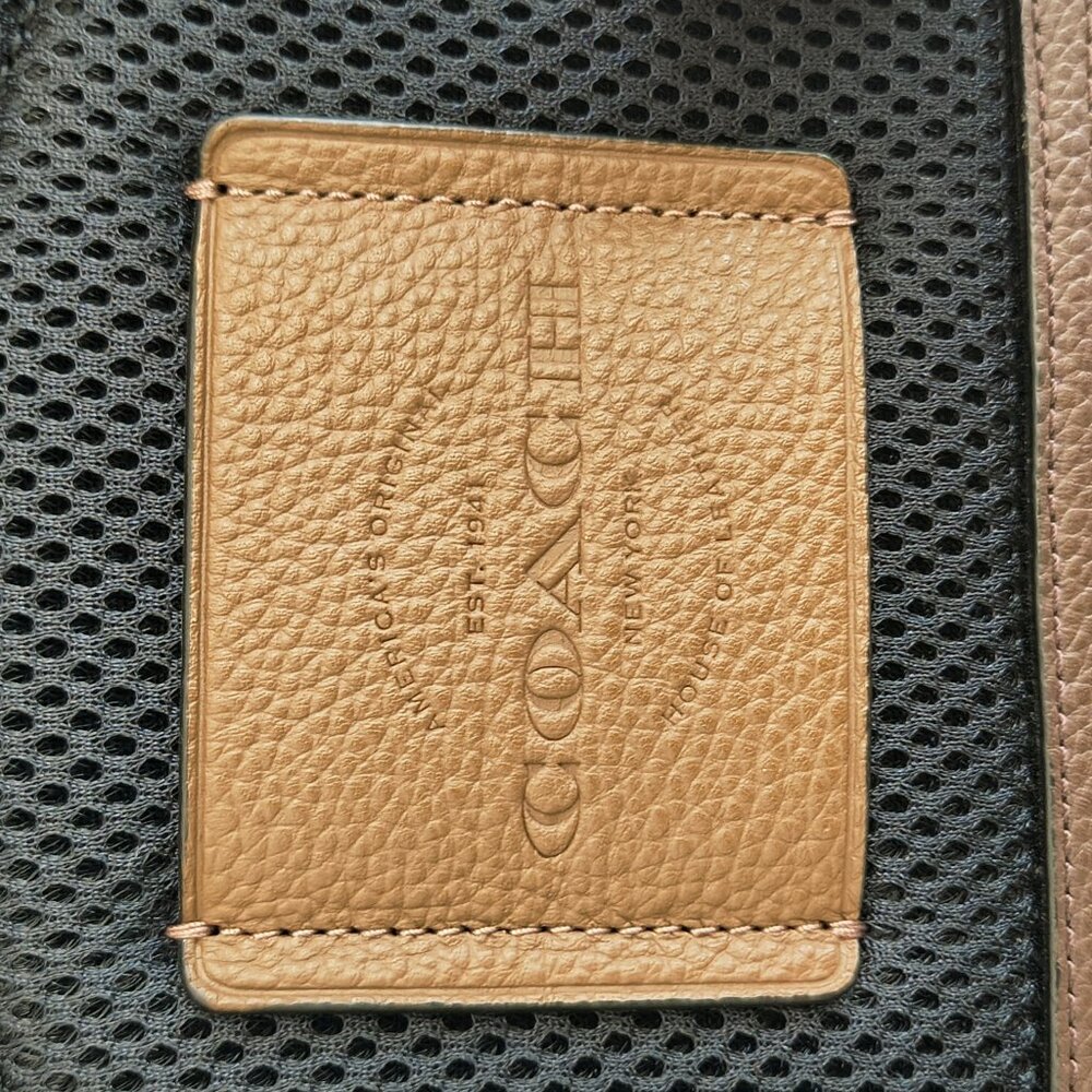 Coach Men’s Leather Backpack Brown Like New - Picture 5 of 5